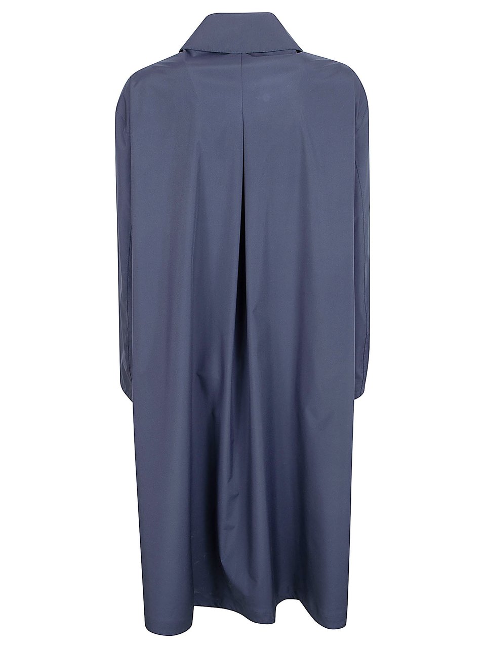 Herno Blue Coat with Classic Collar and Concealed Closure Grijs