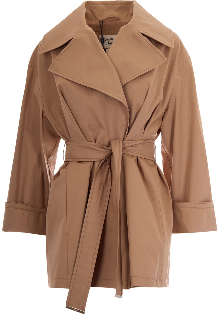 Herno Coats Camel Beige