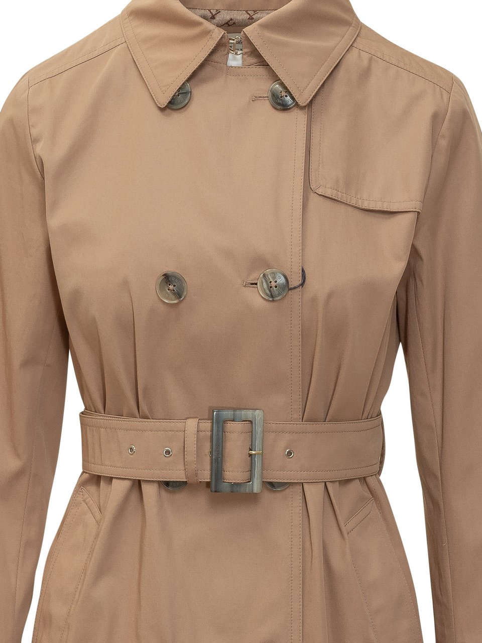 Herno Trench Impermeabile con Cintura Beige
