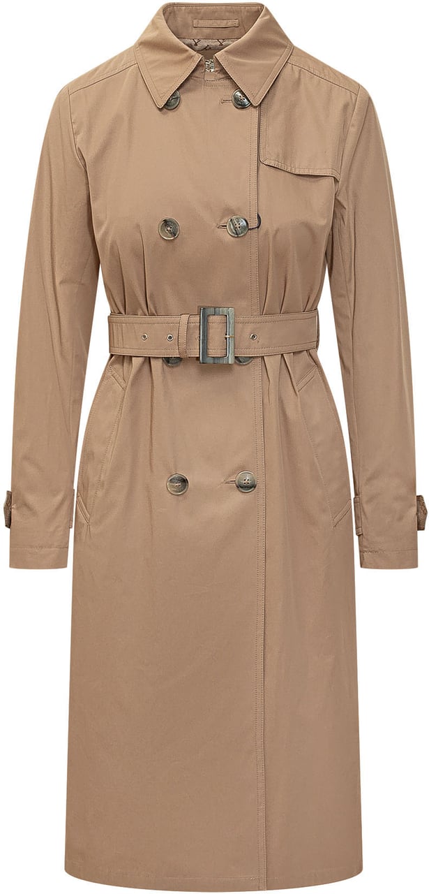 Herno Trench Impermeabile con Cintura Beige