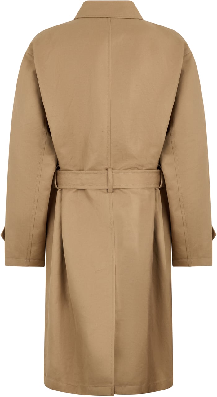 Herno Beige padded trench coat with belt Neutraal
