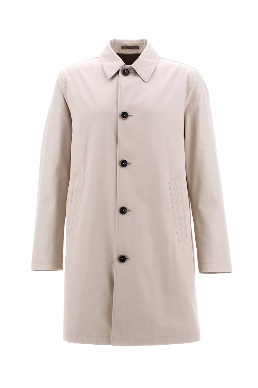 Herno Rain Collection Cotton Overcoat Neutraal