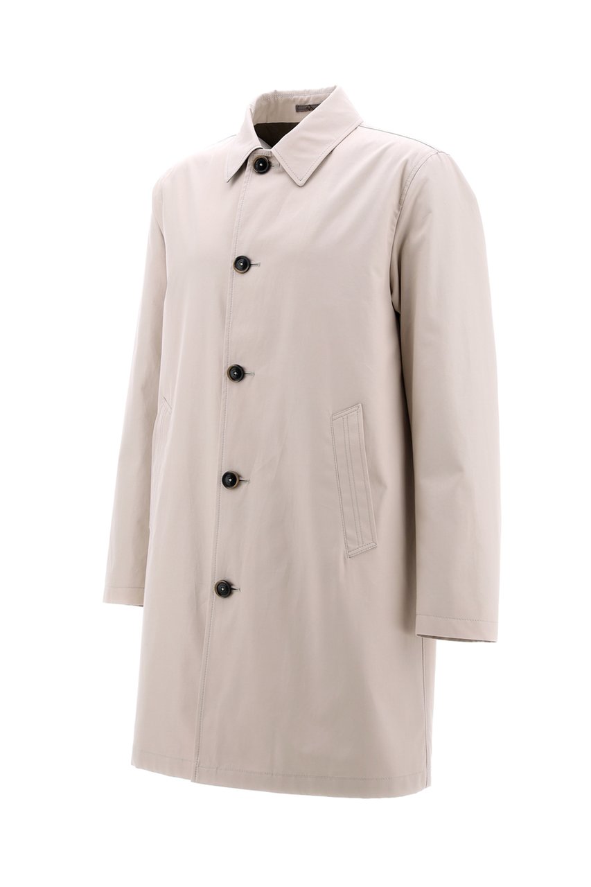 Herno Rain Collection Cotton Overcoat Neutraal