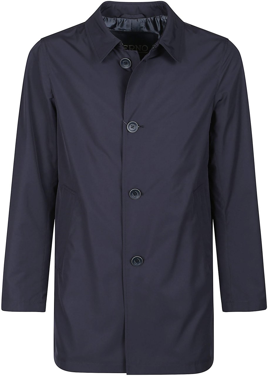 Herno Raincoat Blue Blauw