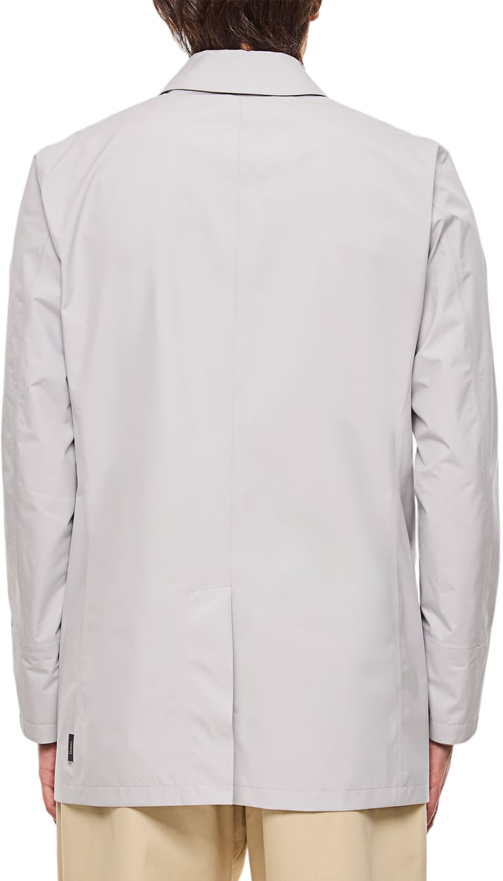 Herno Pearl Gray Laminar Waterproof Casual Jacket Grijs