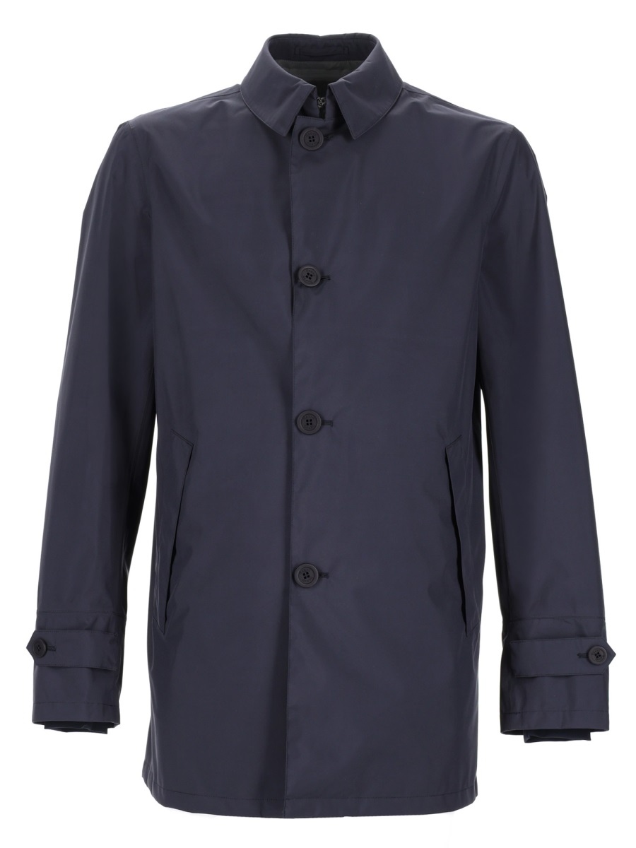 Herno Waterproof Classic Collar Multi Pockets Jacket Zwart
