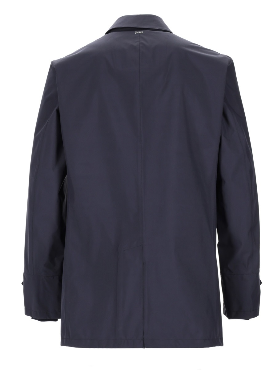 Herno Waterproof Classic Collar Multi Pockets Jacket Zwart