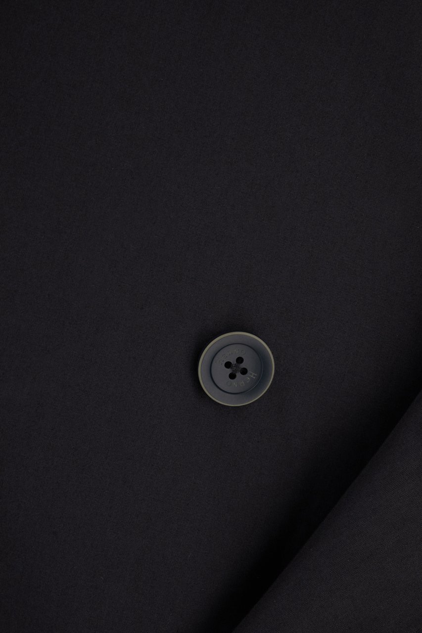 Herno Herno Midnight blue cotton trench Blauw