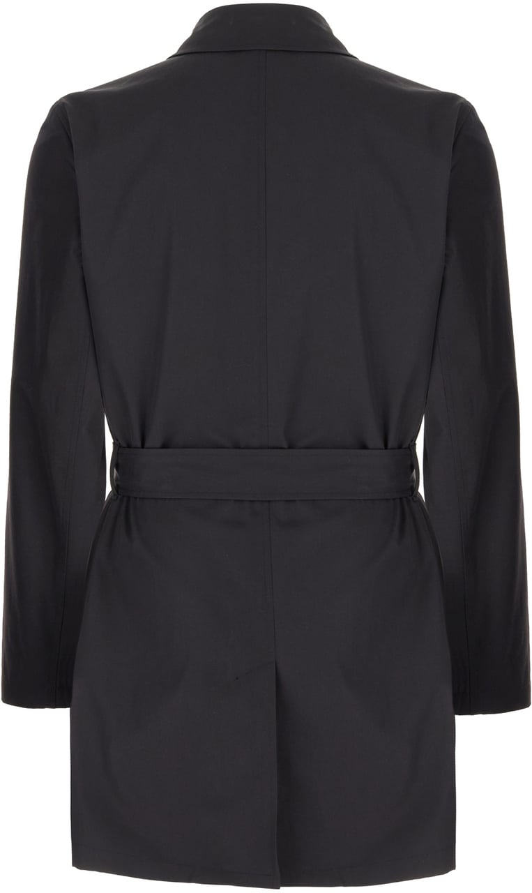 Herno Herno Midnight blue cotton trench Blauw