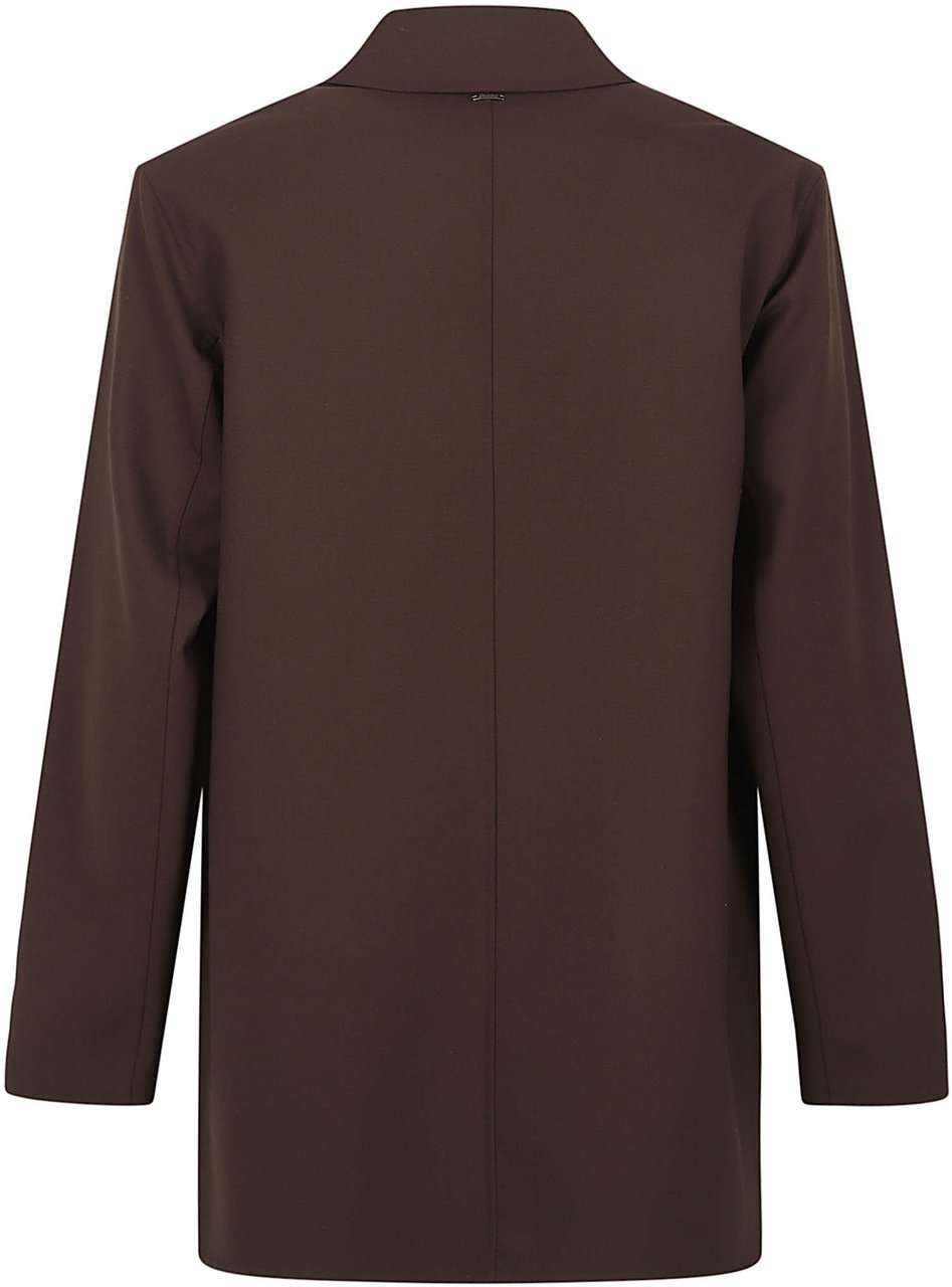 Herno Shirt-Collared Flared Jacket Zwart