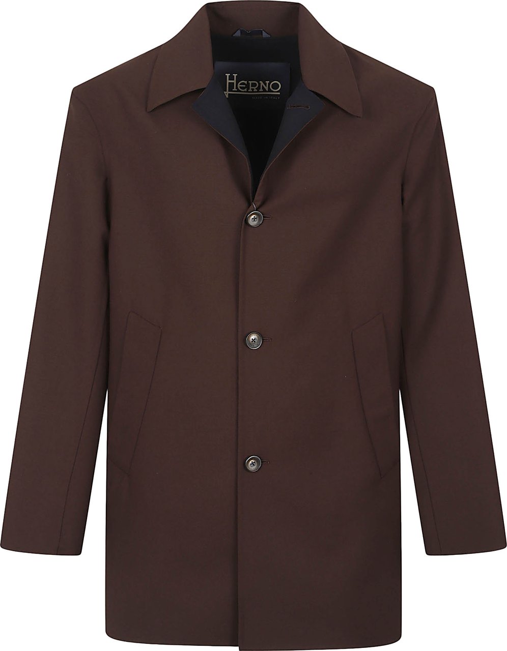 Herno Shirt-Collared Flared Jacket Zwart
