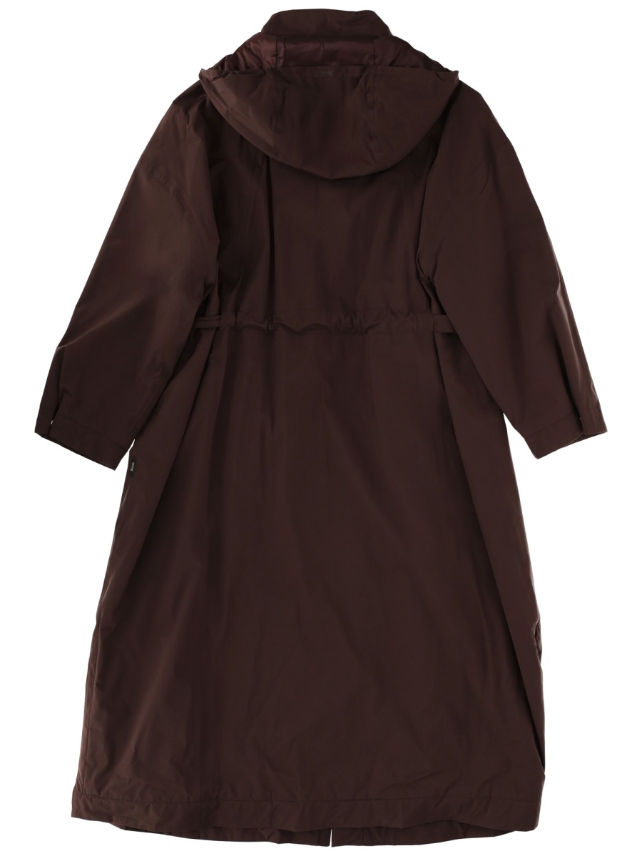 Herno Brown Goretex Polyamide Trench Coat Zwart