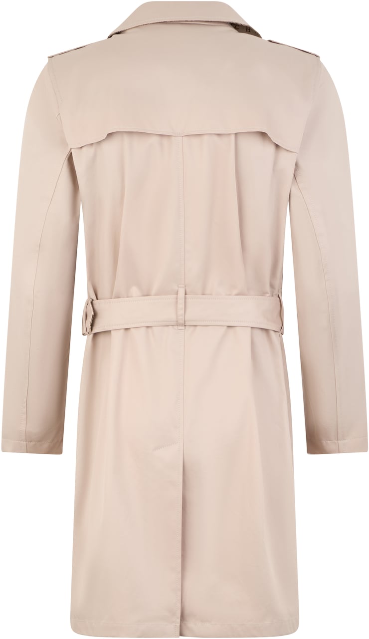 Herno Elegant long beige trench for every occasion Neutraal
