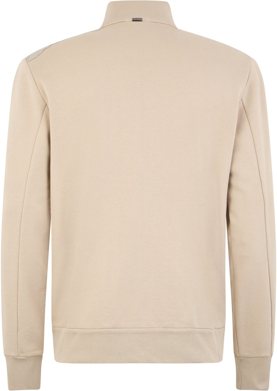 Herno Beige hoodie with zipper, modern and versatile style Neutraal