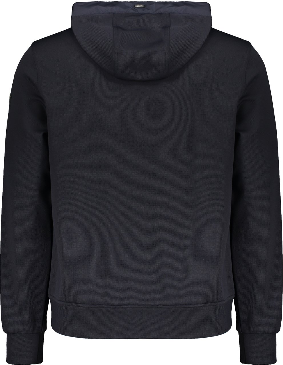 Herno Blue hoodie with zip closure Blauw