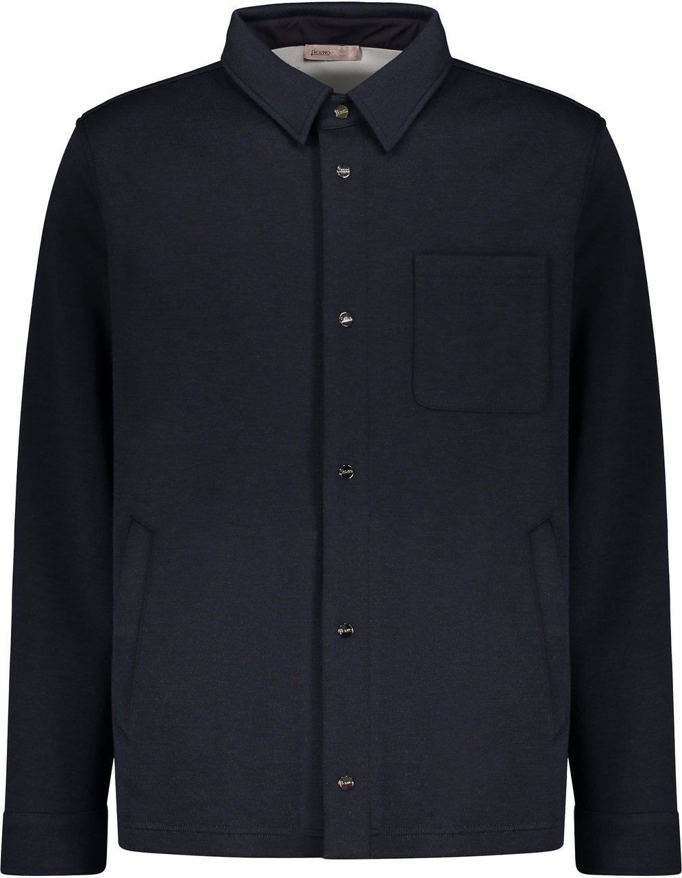 Herno Long-sleeved wool-blend shirt Blauw