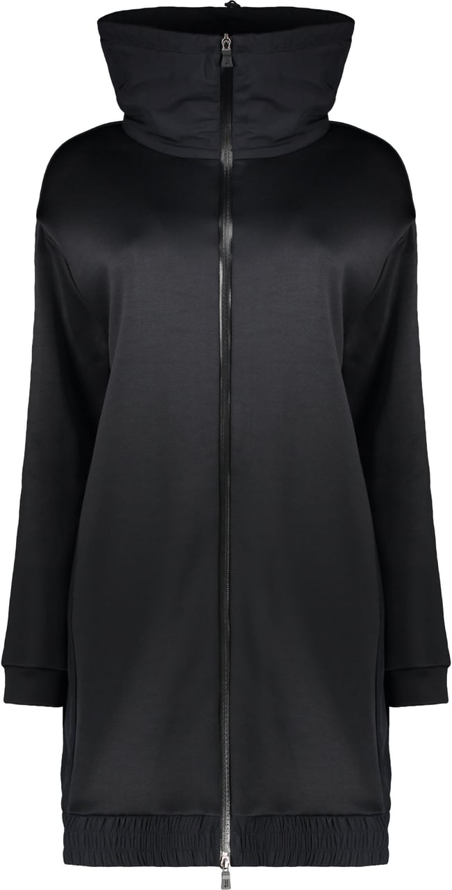 Herno Light black cardigan with high collar Blauw