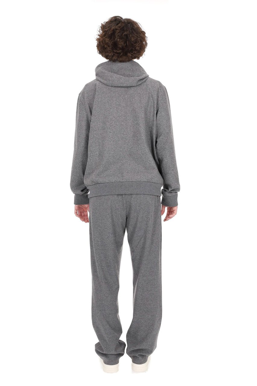 Herno Viscose-Blend Hooded Sweatshirt Grijs