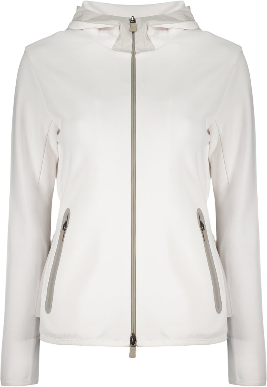 Herno Technical fabric hooded jacket Wit