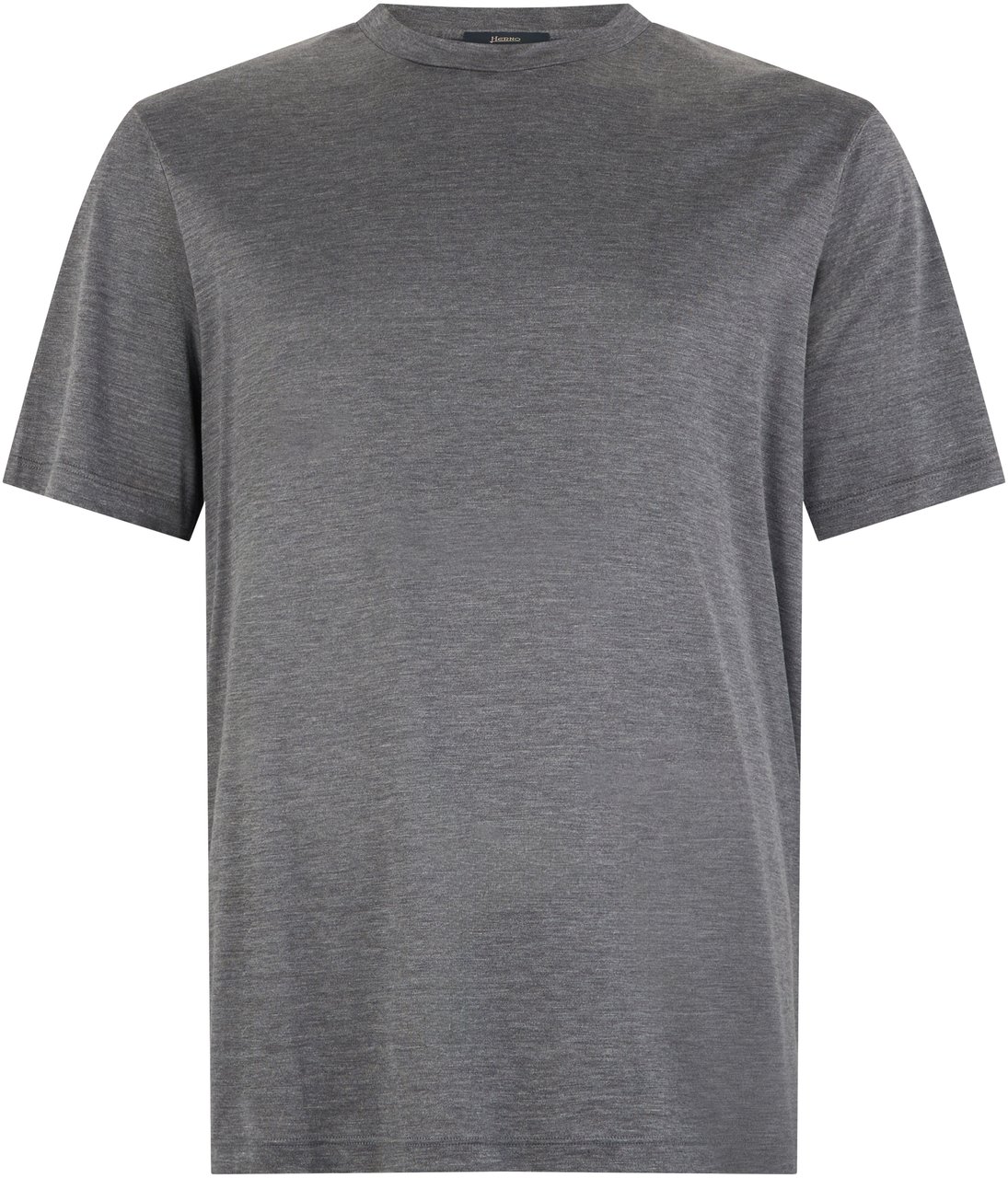 Herno Gray melange T-shirt soft for a casual look Grijs