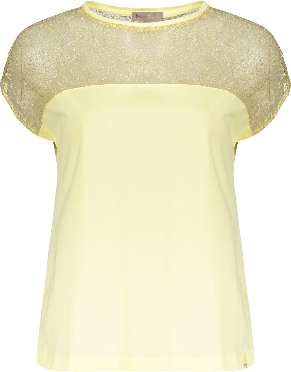 Herno Soft yellow top in fabric Geel