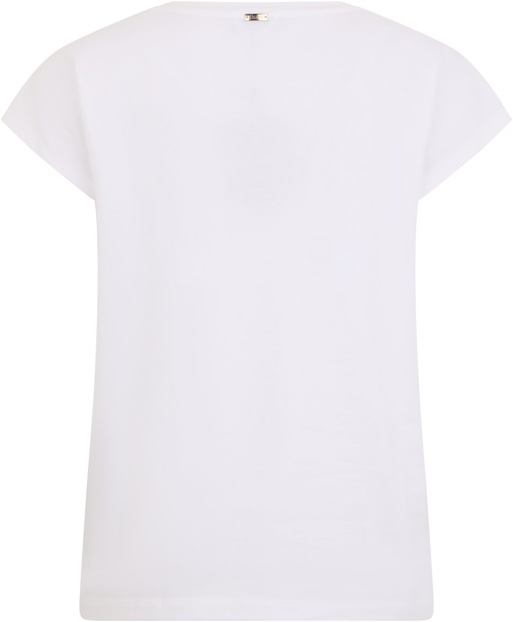 Herno White T-shirt with rhinestone logo Wit