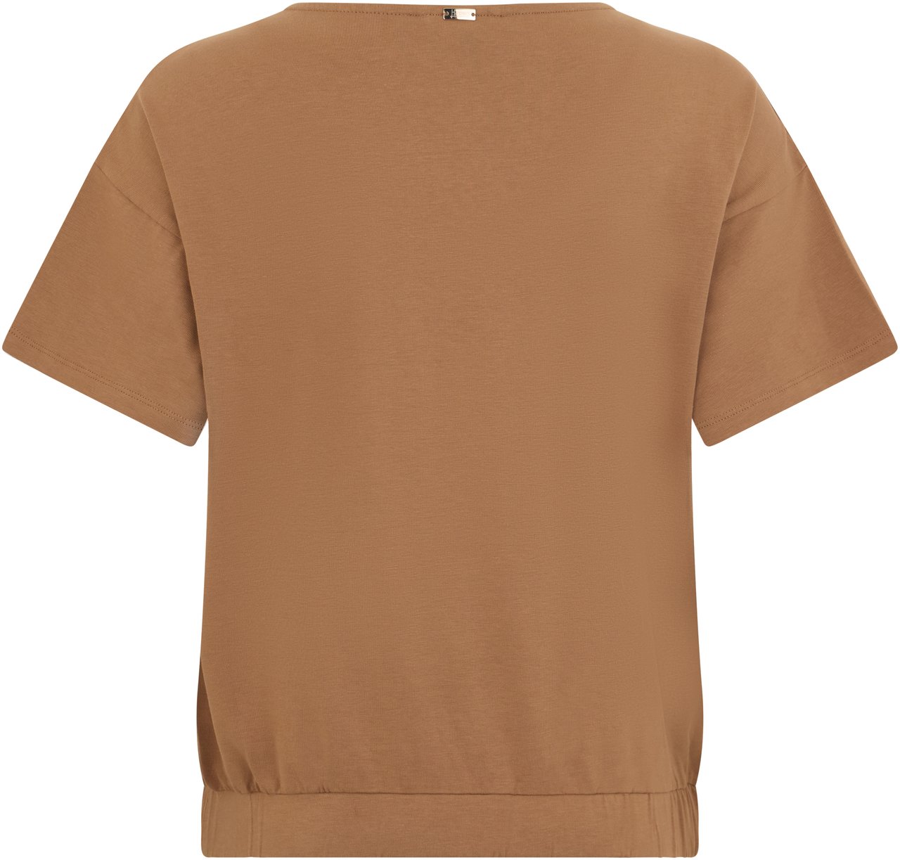 Herno Brown cotton T-shirt with vibrant print Neutraal