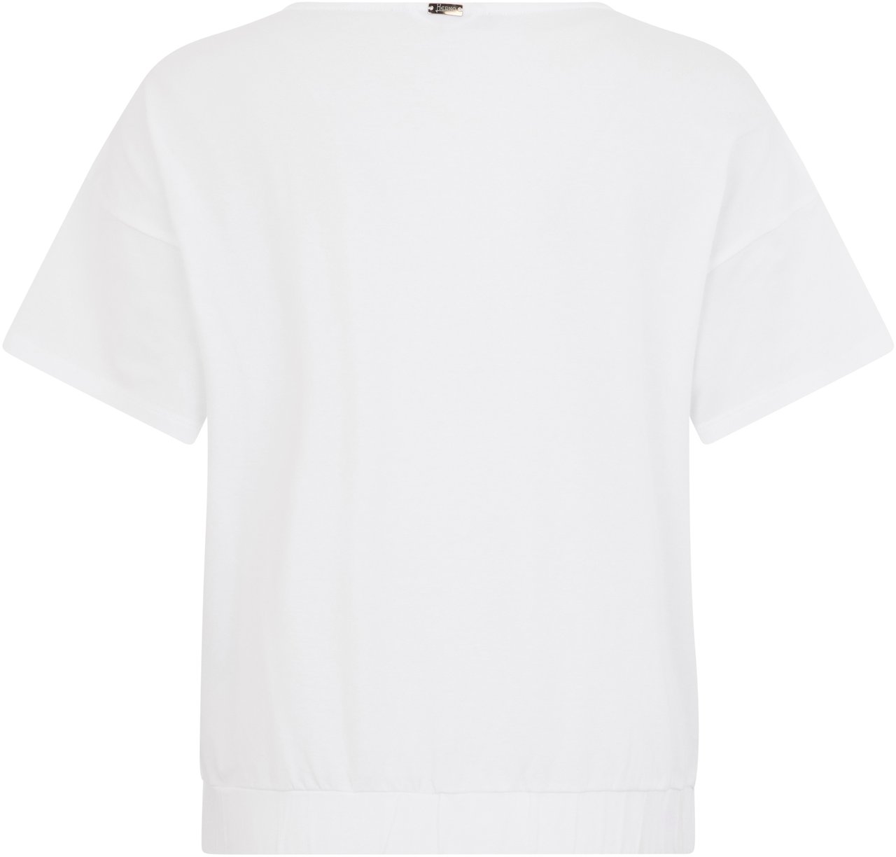 Herno White t-shirt of high quality with colorful graphics Wit