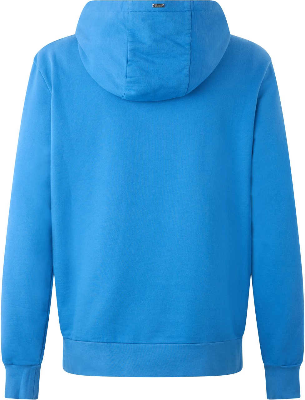 Herno Blue hoodie, minimal design and versatile Blauw