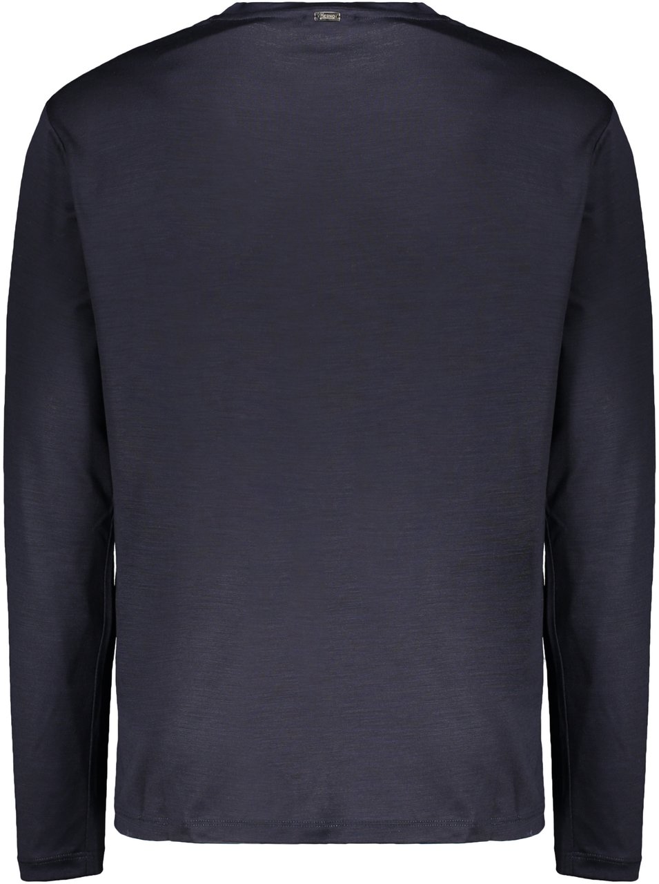 Herno Navy classic sweater with long sleeves elegant Blauw