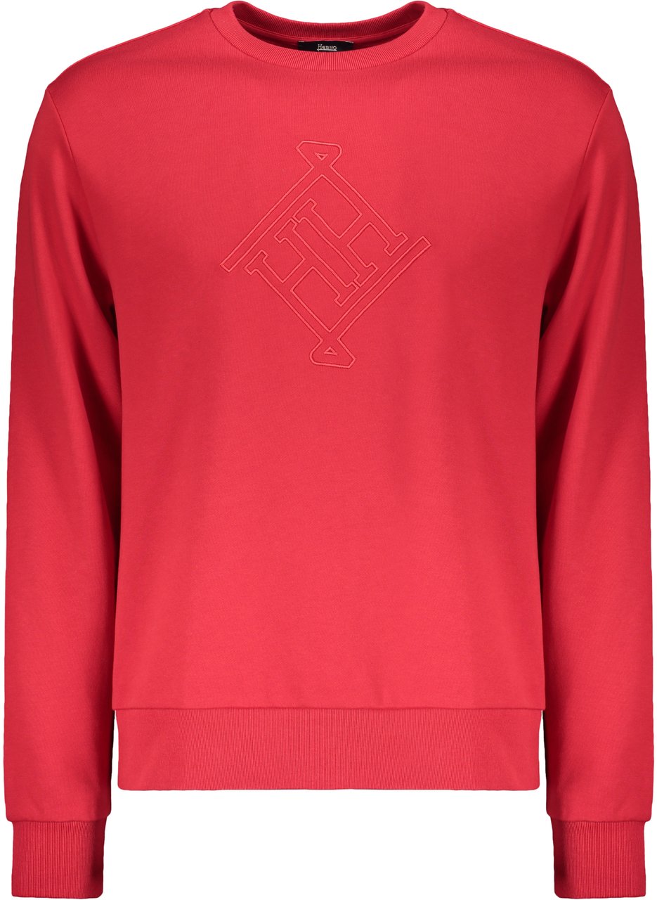 Herno Versatile red sweatshirt in soft fabric Rood