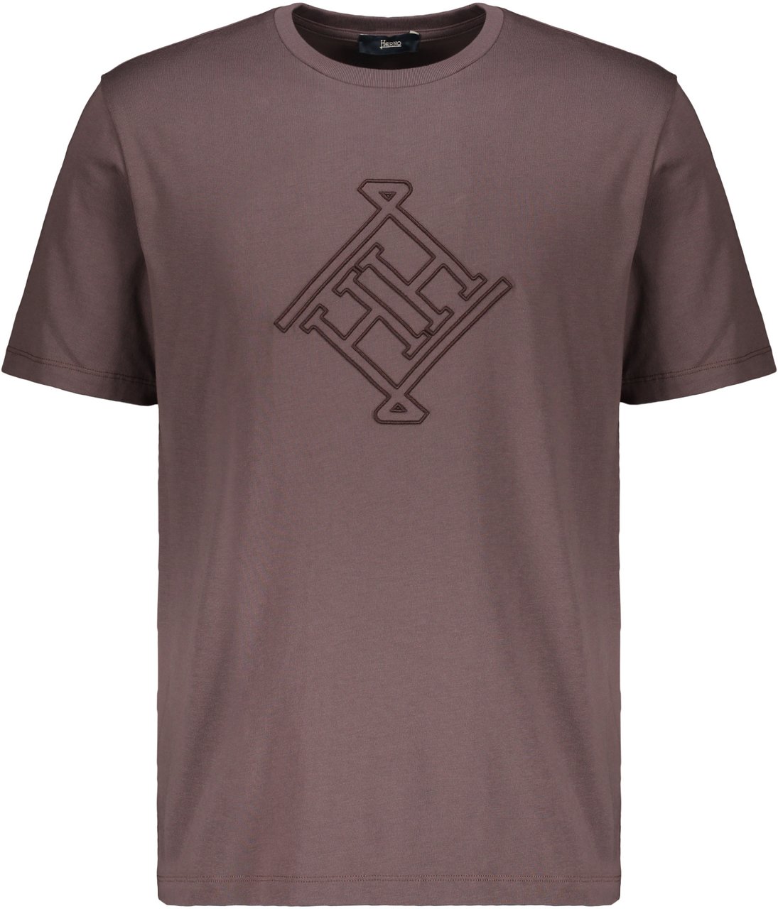 Herno Brown soft T-shirt Bruin