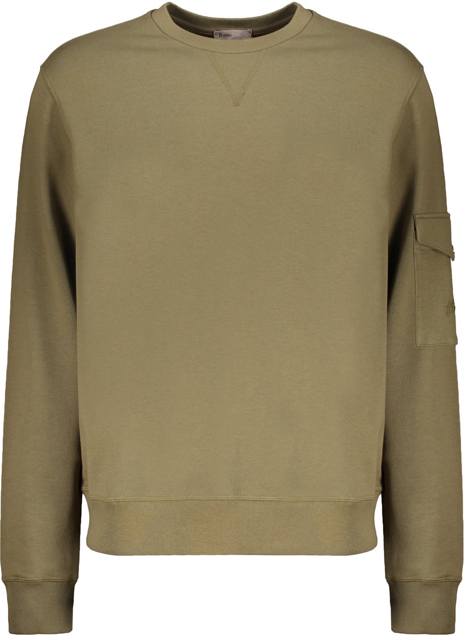 Herno Olive versatile sweater with long sleeves Groen