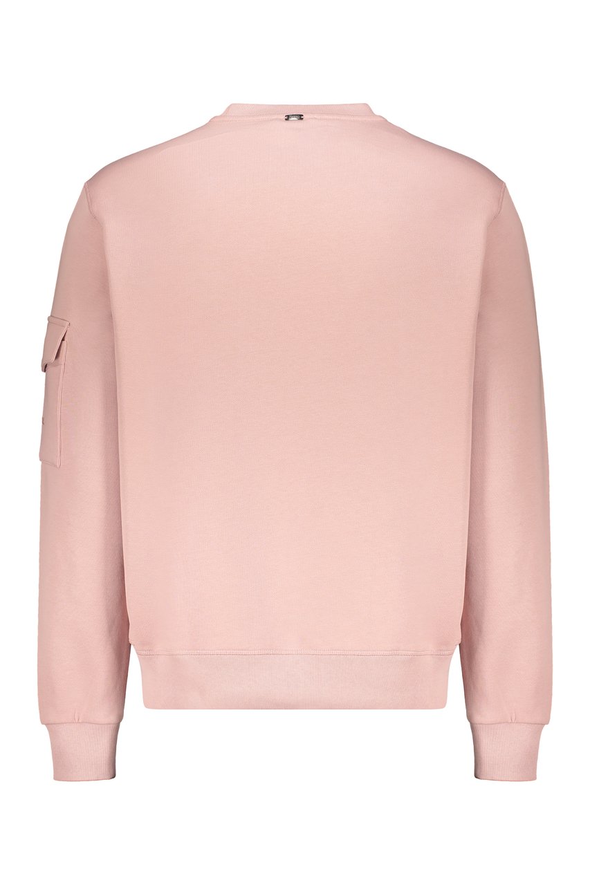 Herno Cotton crew-neck sweatshirt Roze