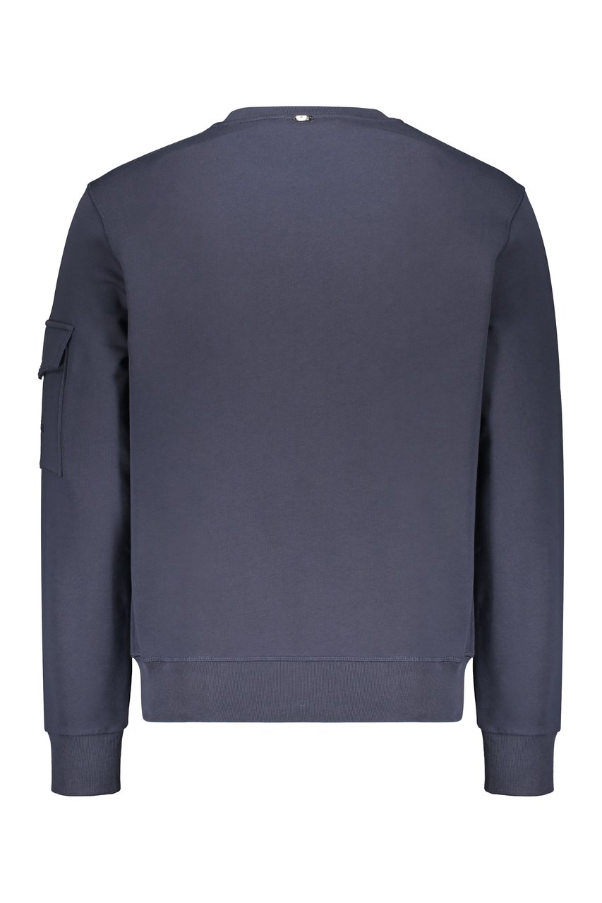 Herno Cotton crew-neck sweatshirt Blauw
