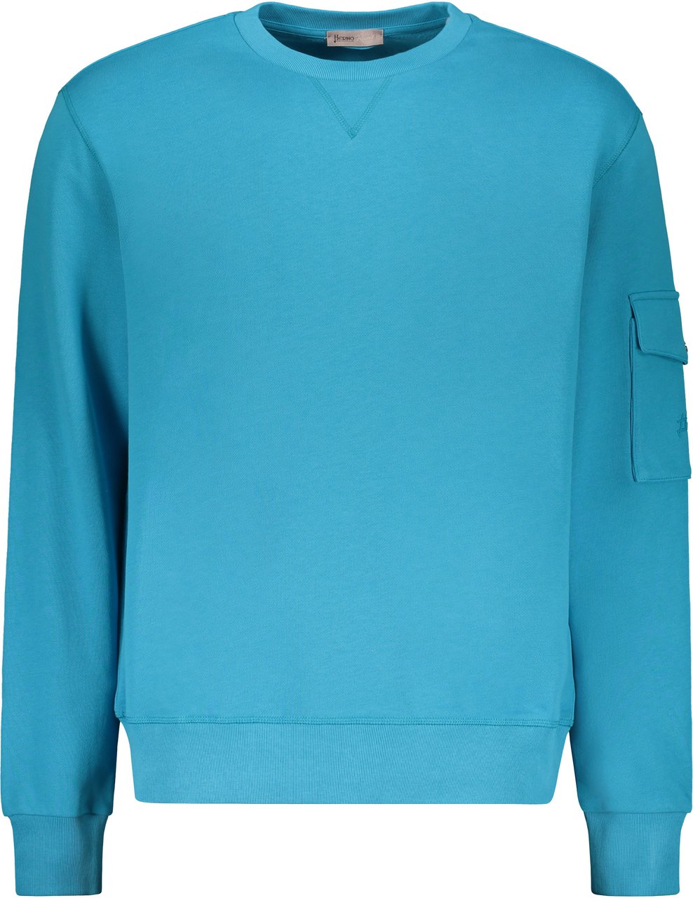 Herno Cotton crew-neck sweatshirt Blauw