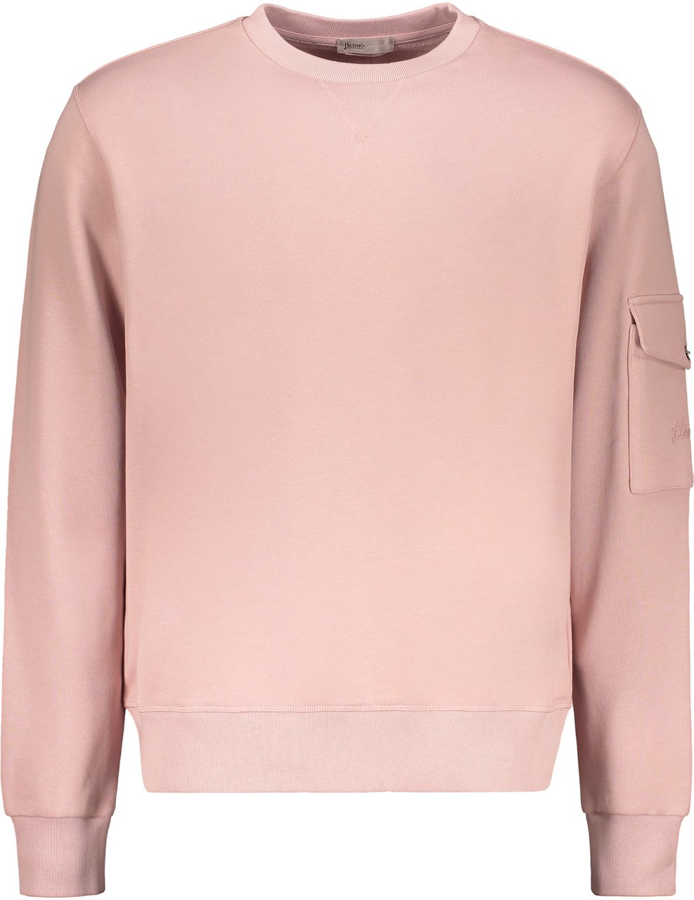 Herno Cotton crew-neck sweatshirt Roze