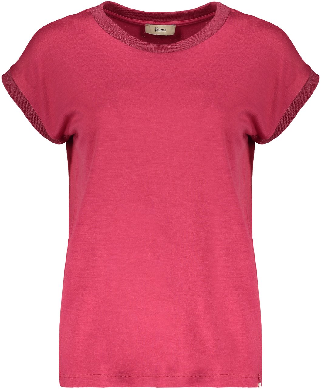 Herno Red wool T-shirt, daily comfort guaranteed Roze