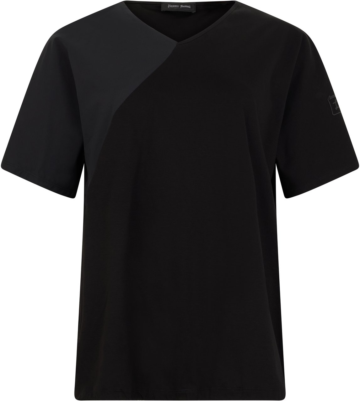 Herno Elegant black t-shirt for everyday look Zwart
