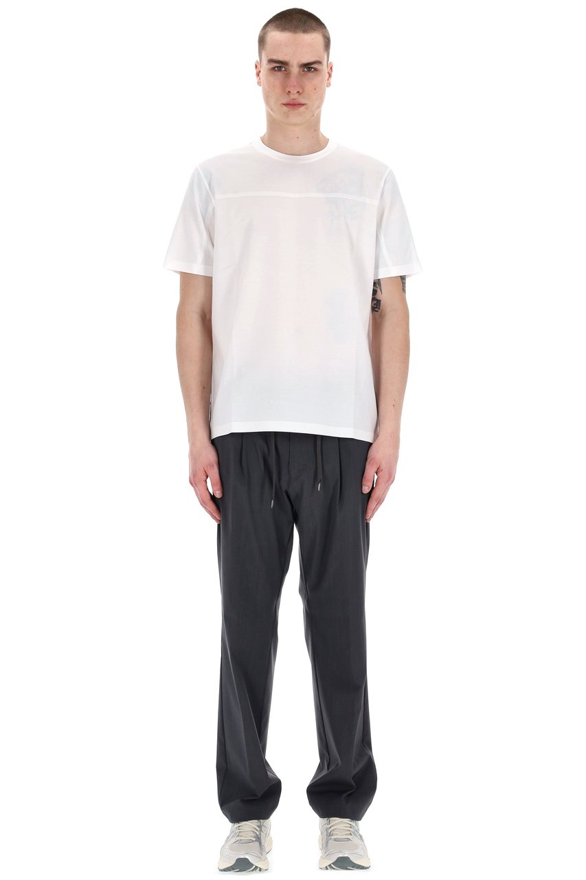 Herno Cotton T-Shirt with Thermo Taping Wit