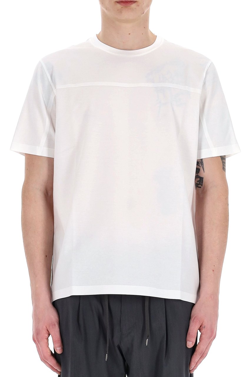 Herno Cotton T-Shirt with Thermo Taping Wit