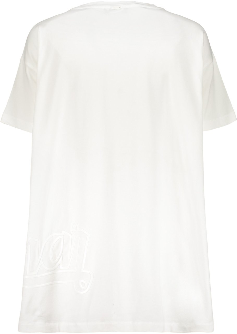 Herno White cotton T-shirt Wit