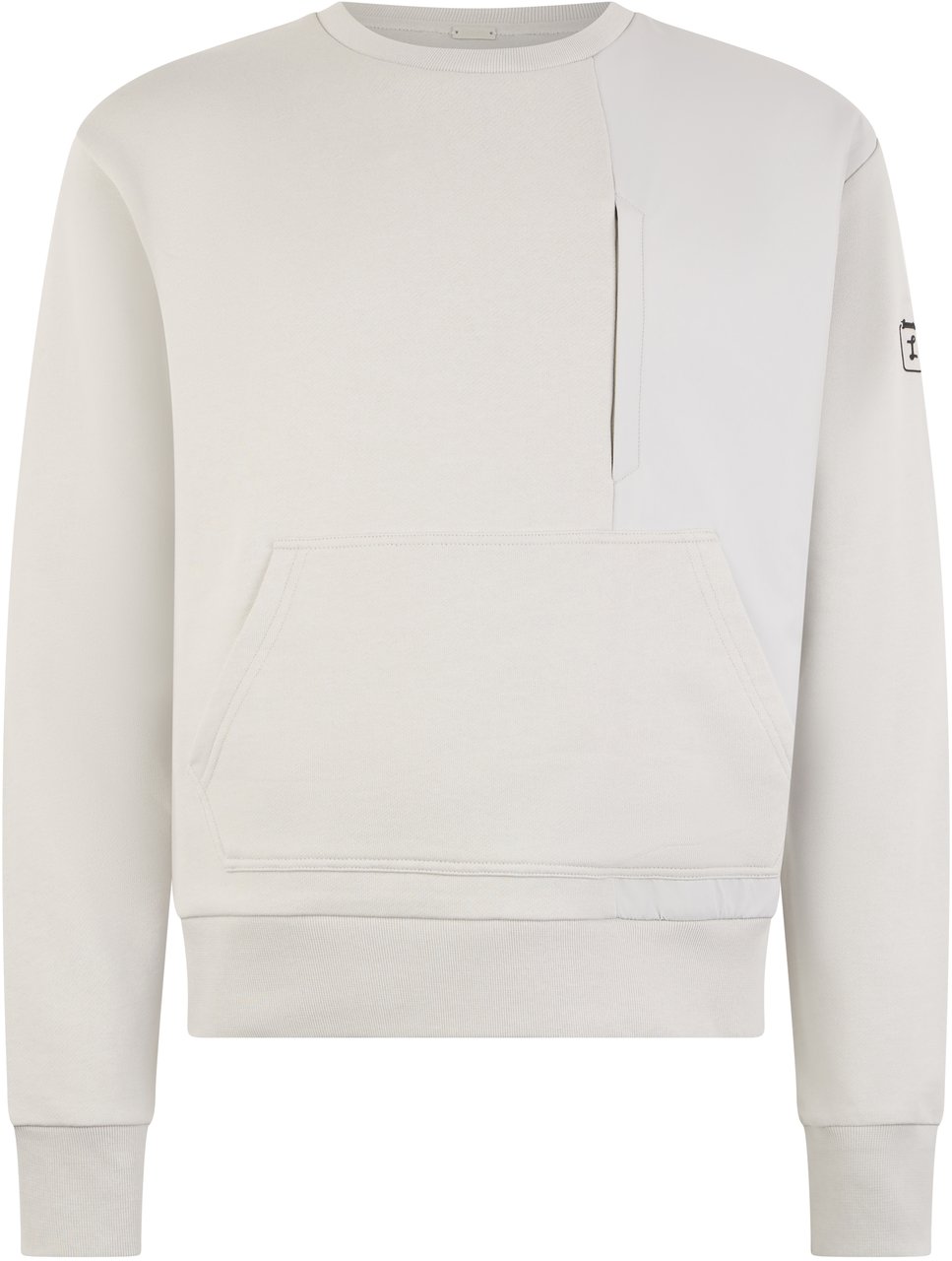 Herno White minimal sweatshirt with functional pocket Neutraal