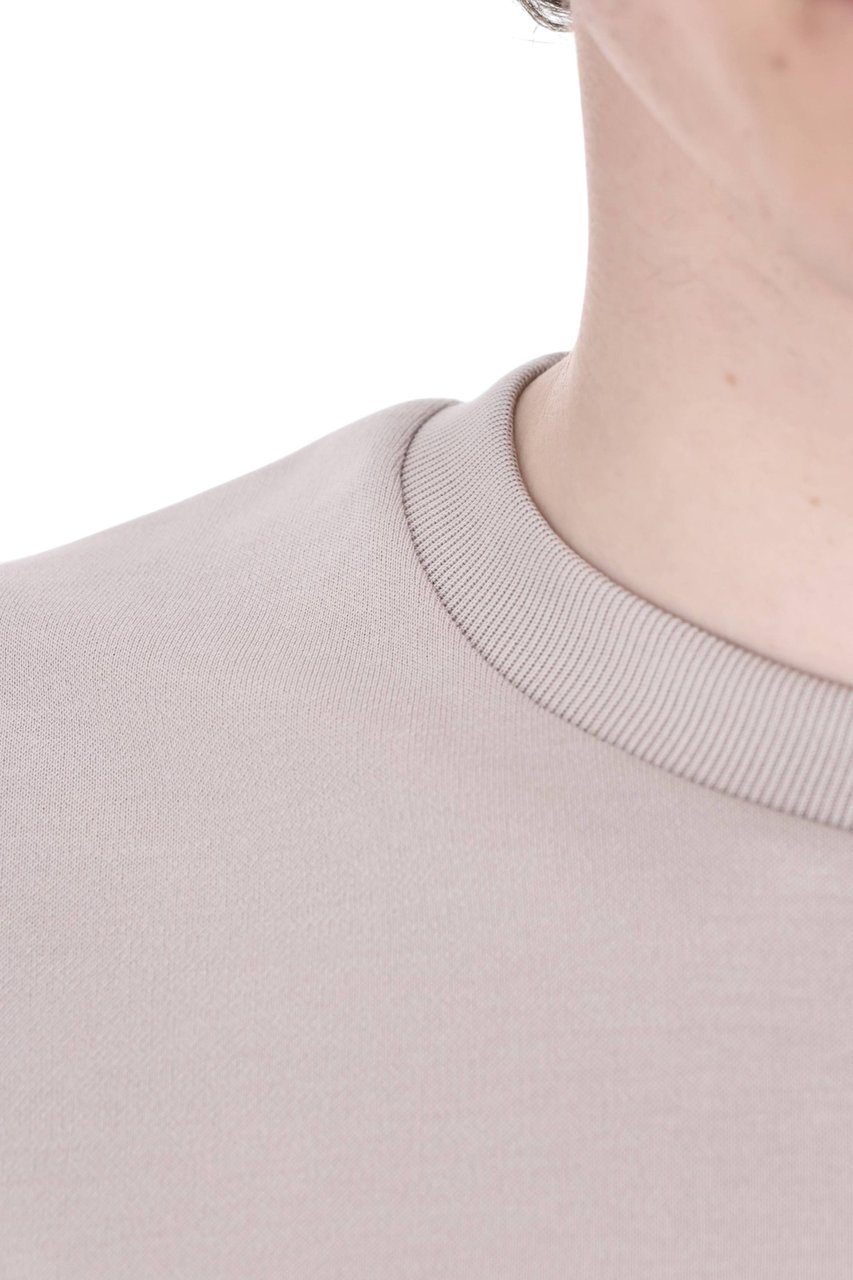 Herno White Pure Cotton Long-Sleeve T-Shirt Roze