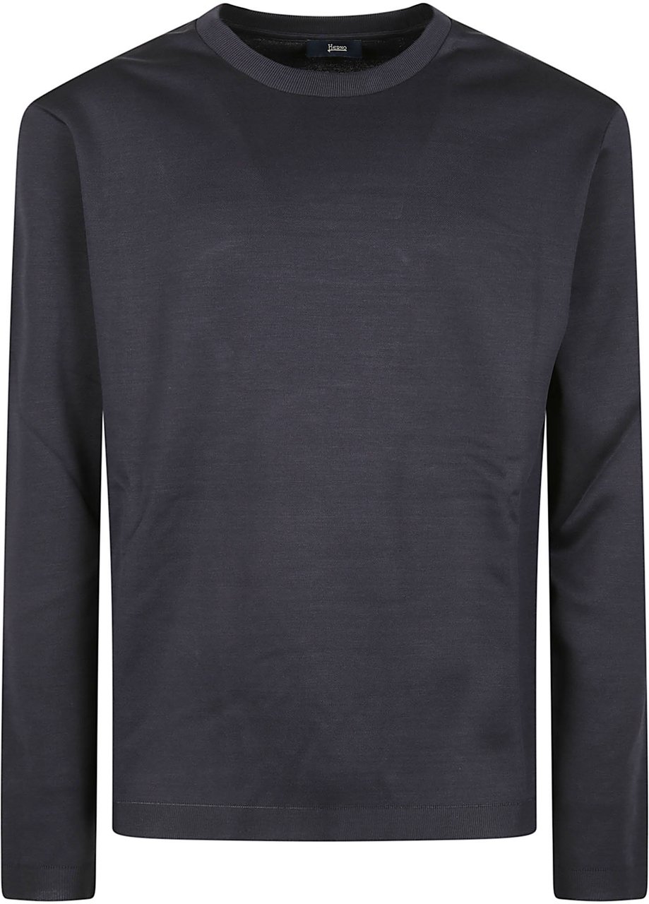 Herno Long Sleeve T-shirt Blue Blauw
