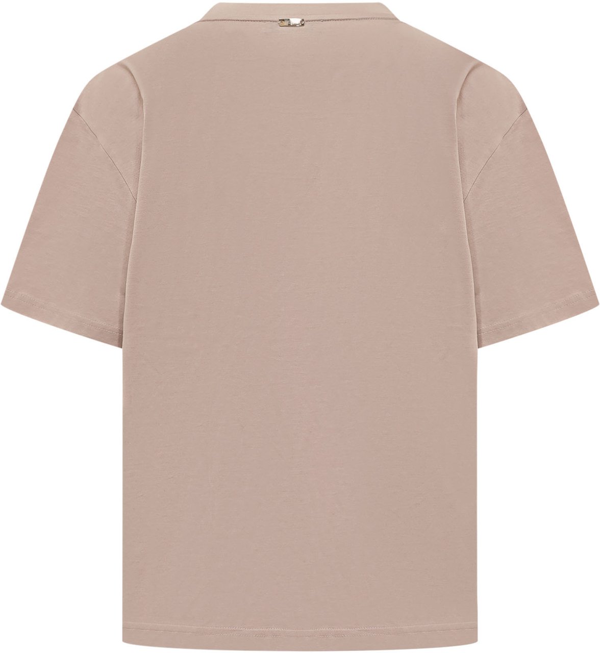 Herno T-shirt con Strass e Stampa Frontale Beige
