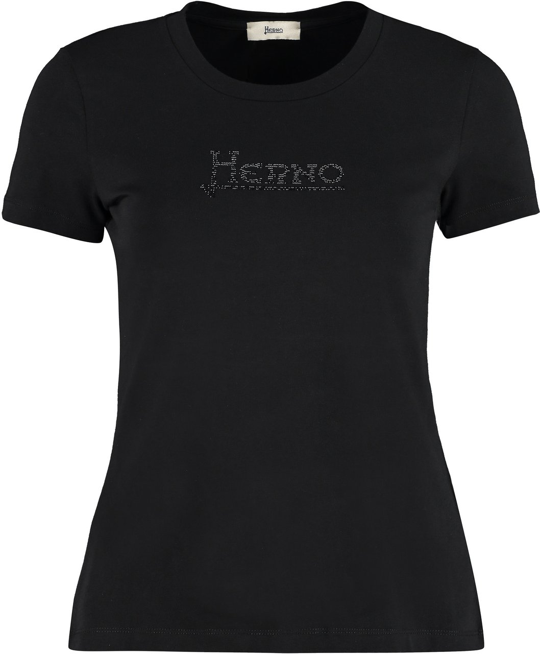 Herno Cotton crew-neck T-shirt Zwart