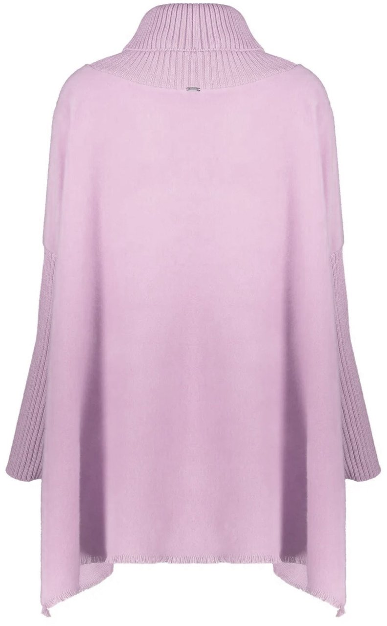 Herno Herno high-collar Asymmetric Poncho Paars