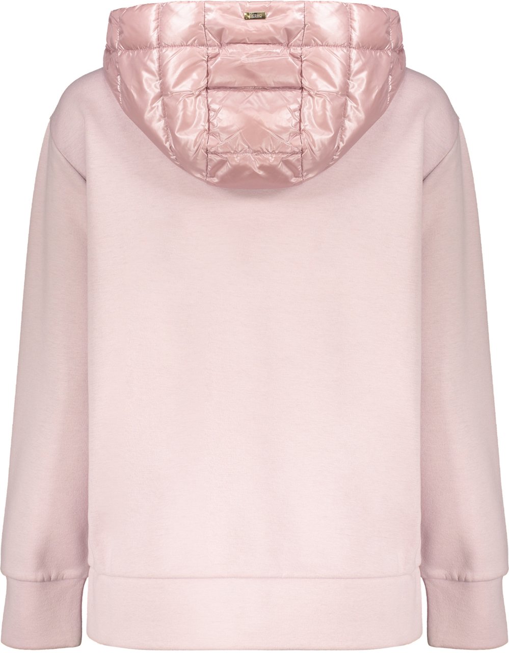 Herno Light padded pink jacket with hood and zip Paars
