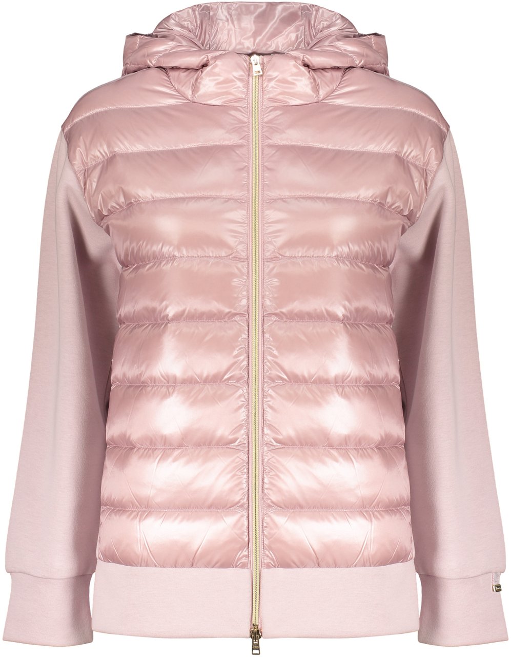 Herno Light padded pink jacket with hood and zip Paars